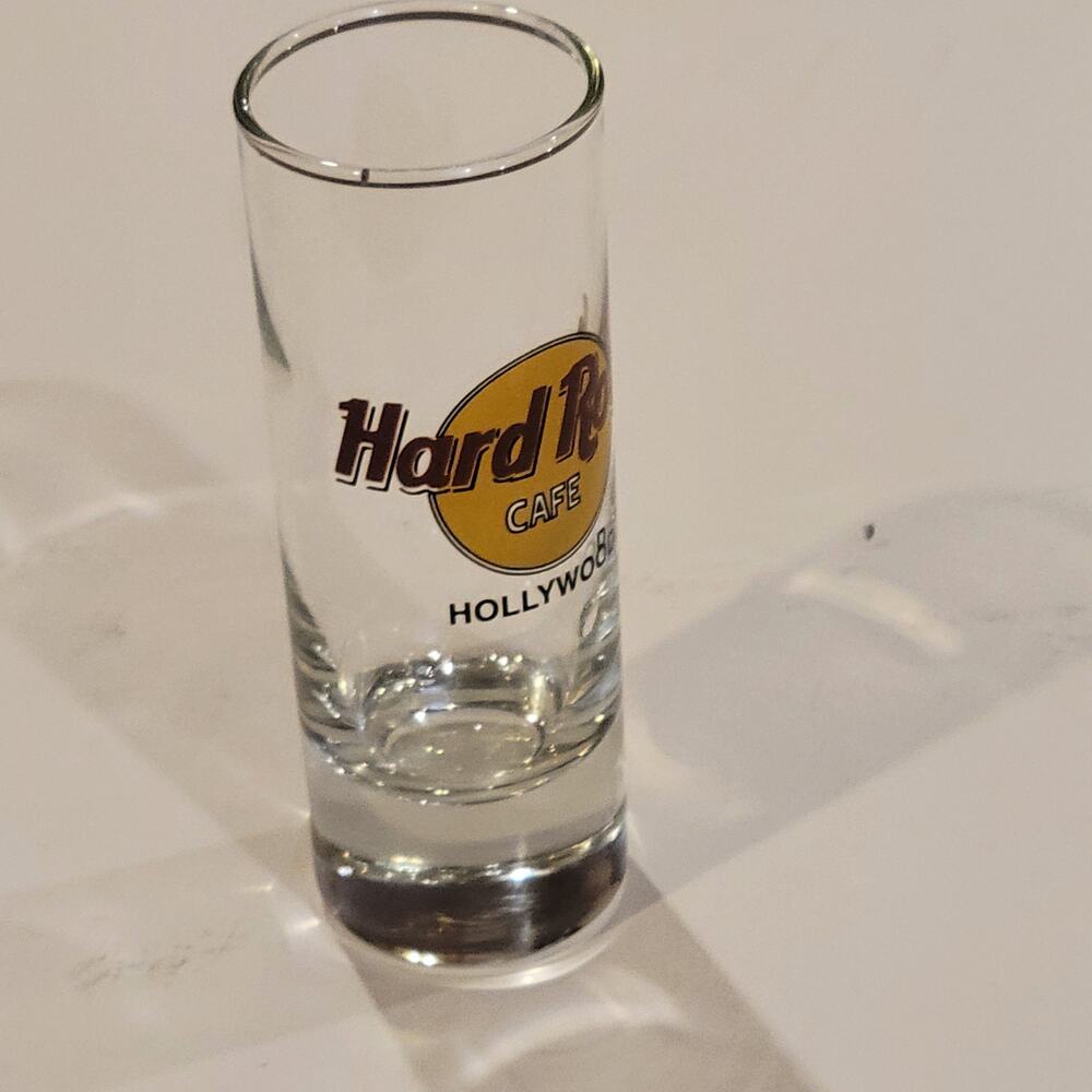 Hard Rock Cafe Hollywood Shot Glass. Perfect shape, display item